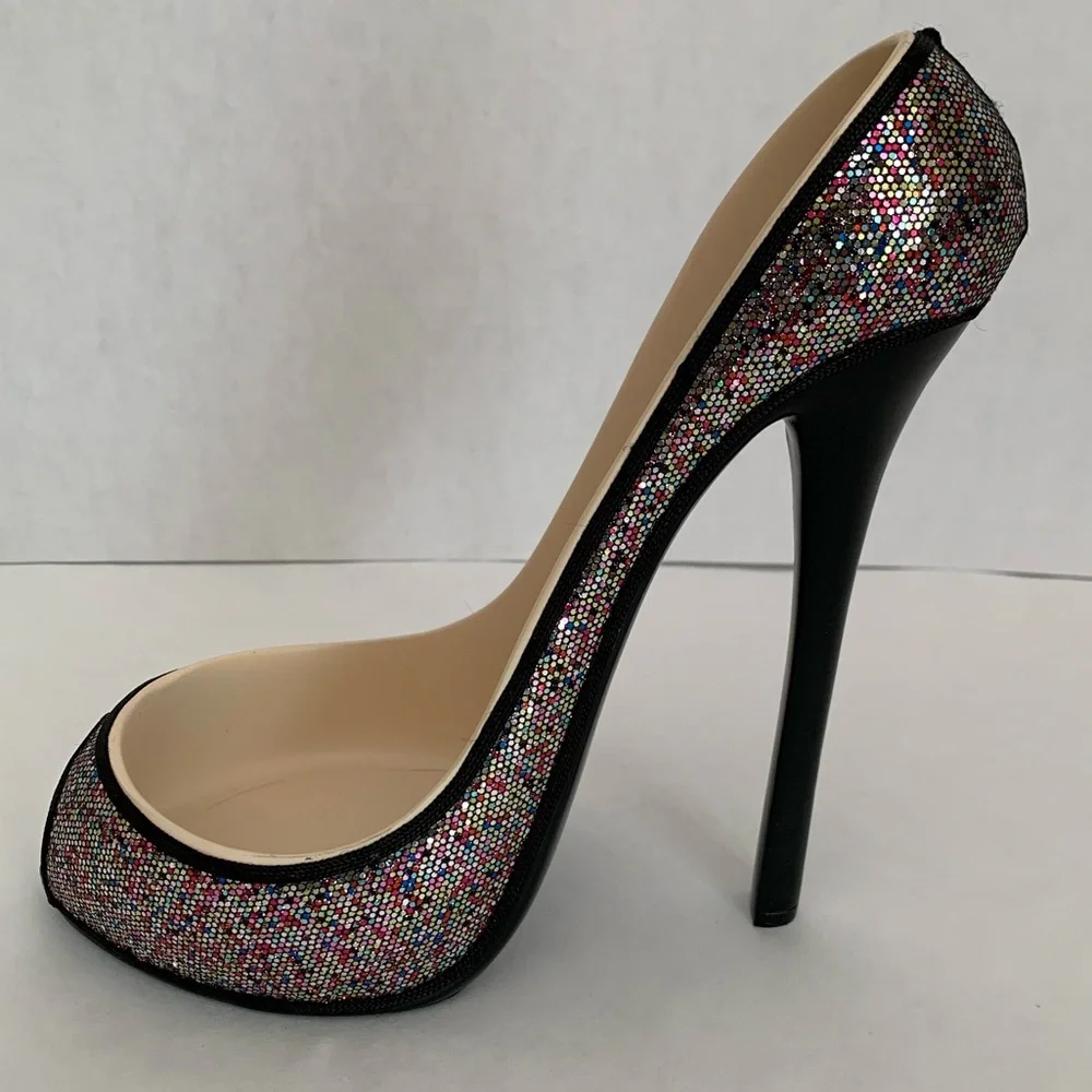 Wild Eye Designs Wine Bottle Holder High Heel Stiletto Shoe Sparkle Bling